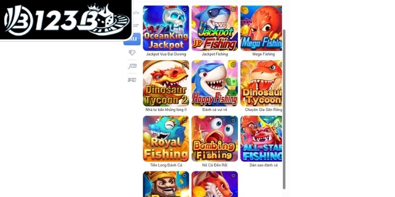 Top các trò chơi bắn cá 123B